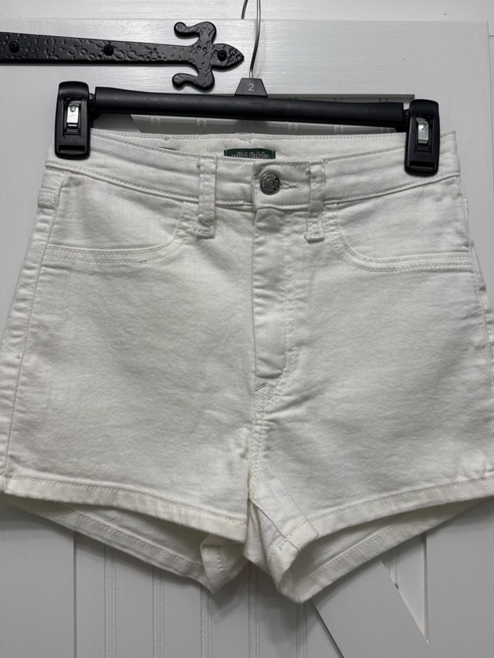 wild fable High-Waist White Denim Shorts